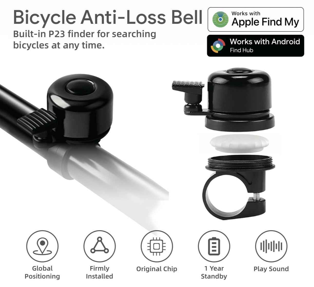 Hidden Bike Tracker Bell - Smart Anti-Theft Protection