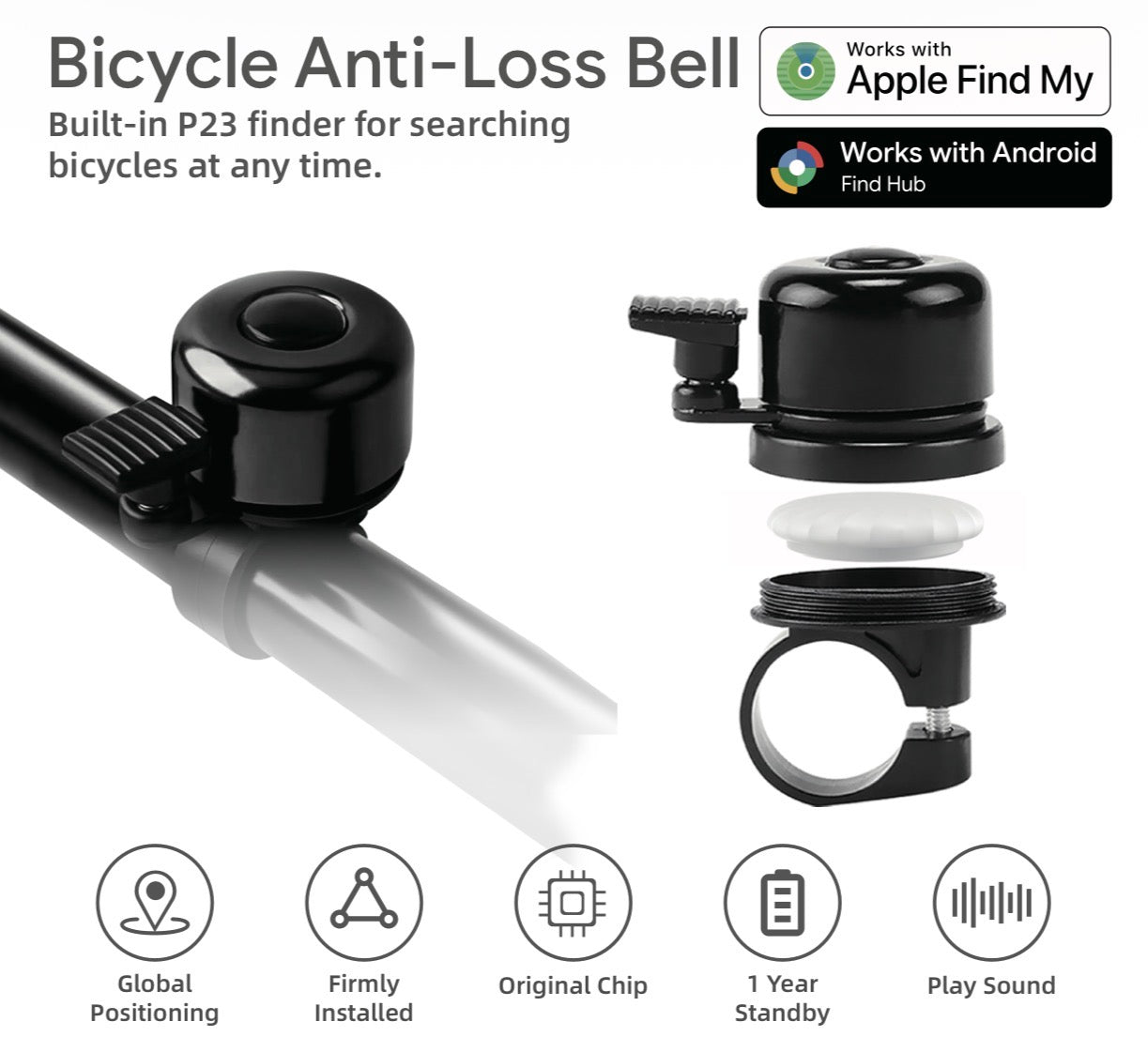 Hidden Bike Tracker Bell - Smart Anti-Theft Protection